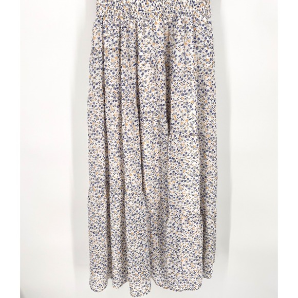 Baltic Born Emiliana Floral Maxi Dress Sz L Twist Front White Blue Yellow Flowy - Picture 10 of 13